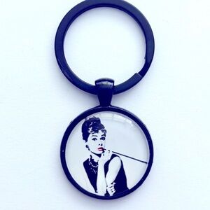 Audrey Hepburn Keychain, Handmade, NWT